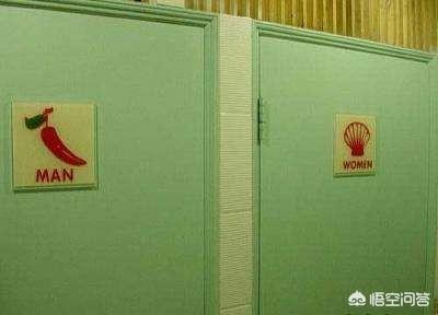 外出旅游时，厕所上的标志有哪些不同类型的图案来区分男女厕所？